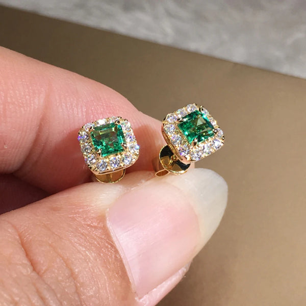 Sparkling Green Elegance Earrings