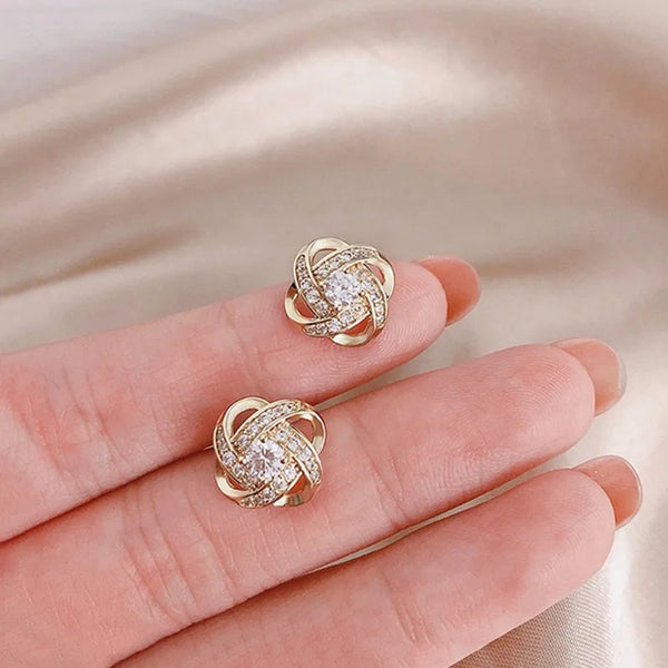 Elegant Zircon Stud Earrings