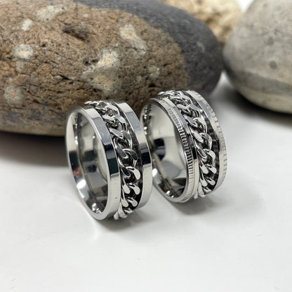 Men's Roman Fidget Spinner Ring