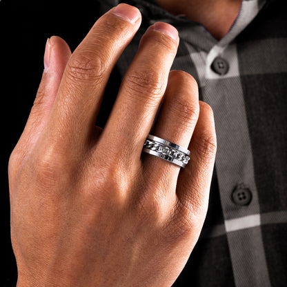 Men's Roman Fidget Spinner Ring