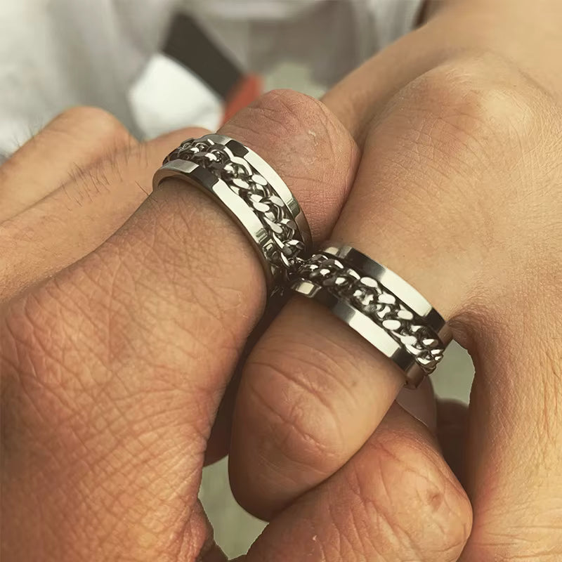 Men's Roman Fidget Spinner Ring