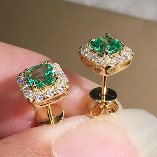Sparkling Green Elegance Earrings