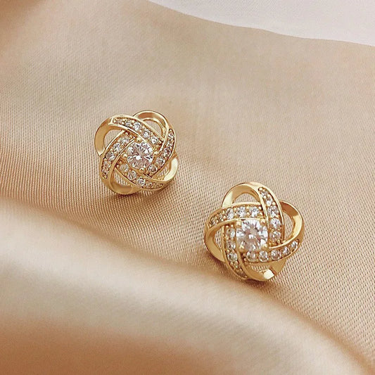 Elegant Zircon Stud Earrings